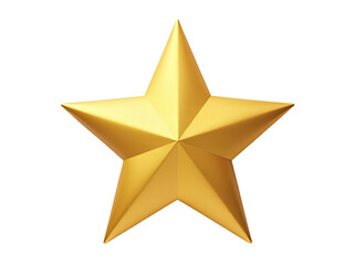 Obraz premium A single gold star shines bright against a clean white background, perfect for highlighting achievements or adding a touch of elegance to any design
