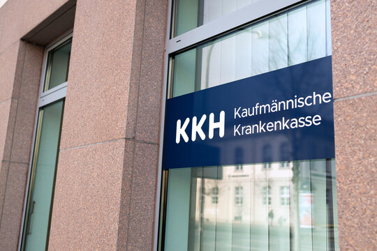 potsdam, brandenburg, germany - 11 02 2026: a kkh german health insurance sign