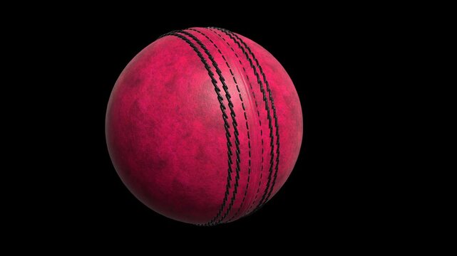 Pink Leather Cricket Ball Animation Video for Sports, Branding, and Motion Graphics Projects