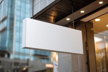 Blank signboard for custom branding.