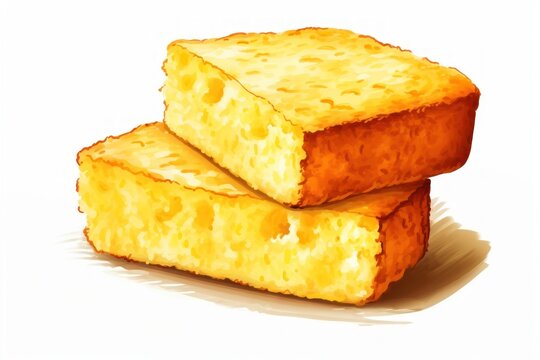 Bread food cornbread dessert.