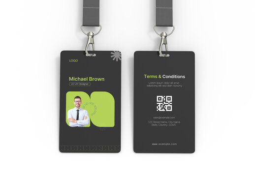 Modern Corporate Office ID Card Design Template
