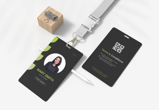 Modern Corporate Employee ID Card and Staff Badge Template