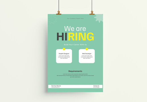 Corporate Job Vacancy Hiring Flyer Template