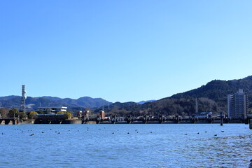 大津市南郷の瀬田川洗堰