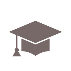Graduate Cap Icon Vector Template Illustration Design