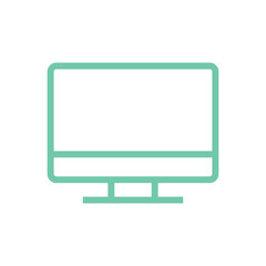 Simple Trendy Monitor Screen Icon Vector Template Illustration Design