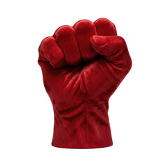 Red Velvet Fist Raised in Protest Gesture