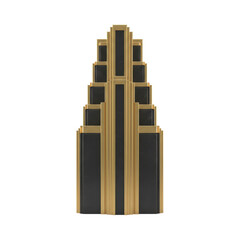 Art Deco Building Facade Geometric Sculpture