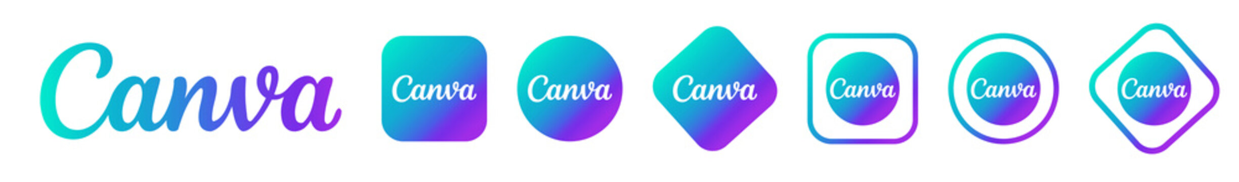 canva logo . canva icon. canva button	