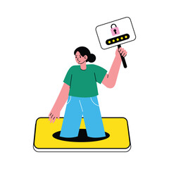 Password Protection vector illustrations EPS file