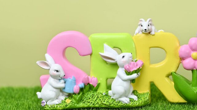 Easter video with the word spring