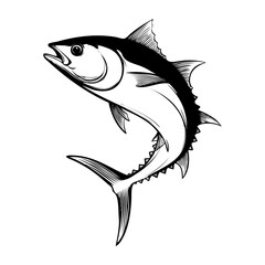 Dibujo de atún rojo saltando  © teracreonte