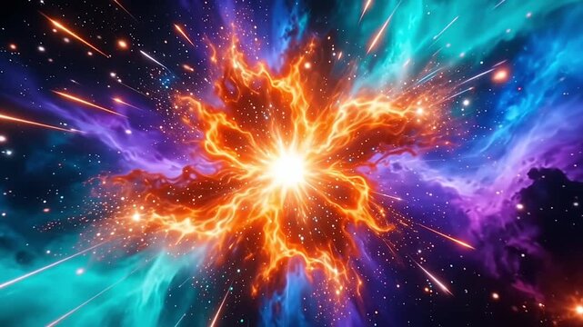 abstract background explotion with space