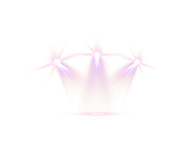 Red glowing light beams with bright energy flare on solid black background, abstract neon illumination, futuristic digital effect, non-transparent background.