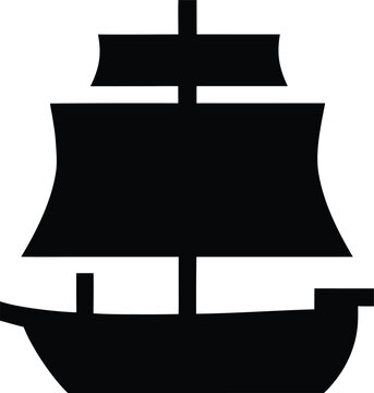 utsuro bune japanese hollow ship silhouette vector illustration on transparent background