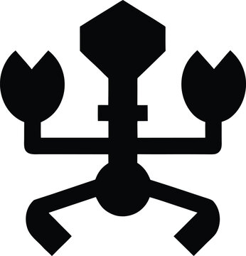 silurian sea scorpion eurypterid silhouette vector illustration on transparent background