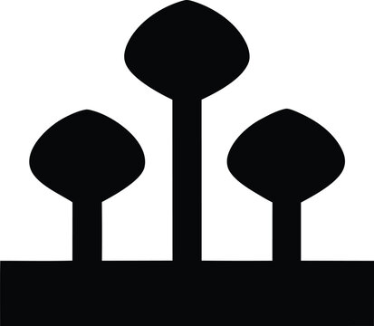 ordovician graptolite colony silhouette vector illustration on transparent background