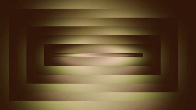 Abstract Rectangular Tunnel with Glowing Light Effect and Subtle Color Shifts