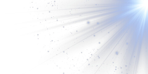 Shiny blue stars glitter flying and light flare for holiday new year and christmas, featuring a blue social media background with beautiful shimmering lens flare light effect and bright blue glow for 