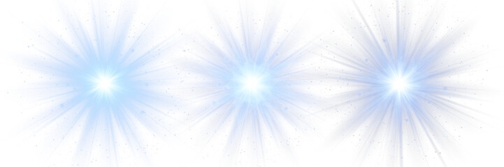 Festive and magical visuals featuring a radiant blue PNG star with sparkling light and glowing highlights, including a transparent shining sun with bright flashes to add charm and energy to your profe