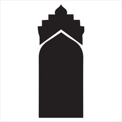 Modern Minimalist Islamic Arch and Mihrab Vector Frame,