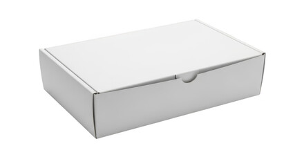 Naklejka premium A white box with a lid on a plain background