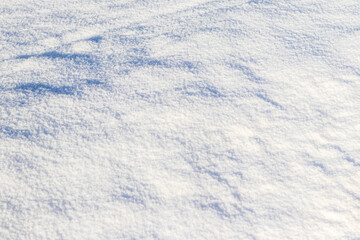 Obraz premium Shot of the surface covered with snow. Background