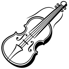 Obraz premium violin vector illustration