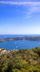 Fototapeta premium Saint-Jean-Cap-Ferrat peninsula view on French Riviera coastline, Provence-Alpes-Côte, France, Europe.