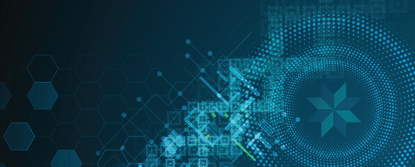 Obraz premium Ukrainian moderm technology background for science and business theme