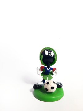 Vintage collectible figurines, Movie Space Jam featuring Looney Tunes characters Marvin the Martian