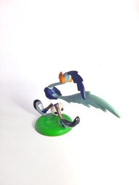 Vintage collectible figurines, Movie Space Jam featuring Looney Tunes characters Road runner