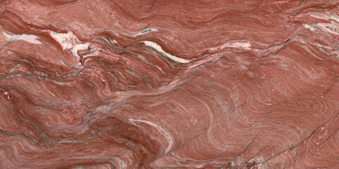 Red marble texture with wavy veins. Glossy digital tile surface. © Vidal