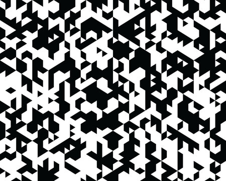 Seamless monochrome geometric pattern, decorative design	