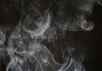 smoke on black background