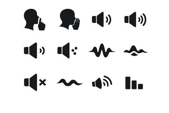 Noise calm presence icon soft simple minimal image generation intensity mark vector