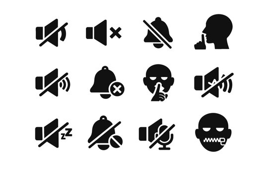 Generation icon ui simple image vector dashboard mute silent indicator sign quiet