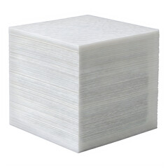Stack of white paper napkins on transparent background for cleaning