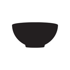 Bowl icon silhouette vector illustration