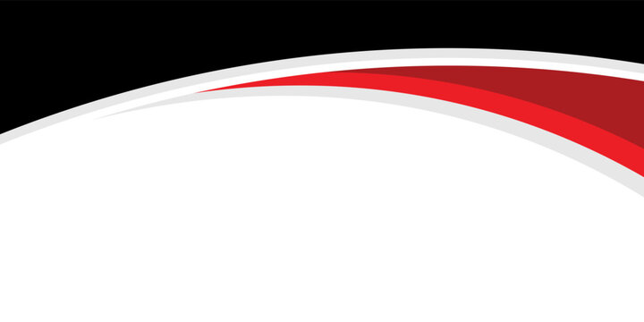 Vector red line background curve element with white space for text and message design, overlapping layers. vector illustration