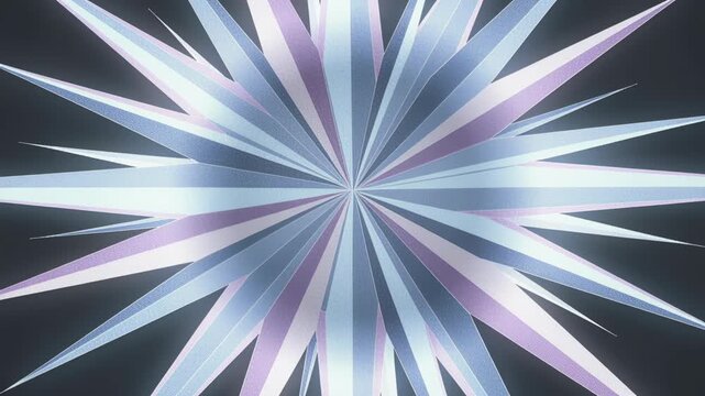 Abstract starburst shape expanding with sharp geometric points generating energetic pattern