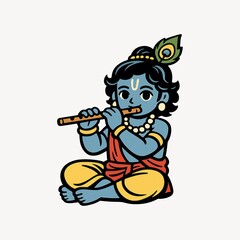 Fototapeta premium Playful deity illustration PNG