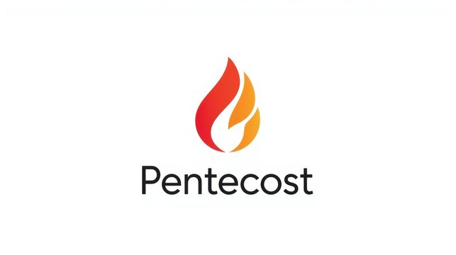 Pentecost logo featuring a flame symbol and the word pentecost in lowercase