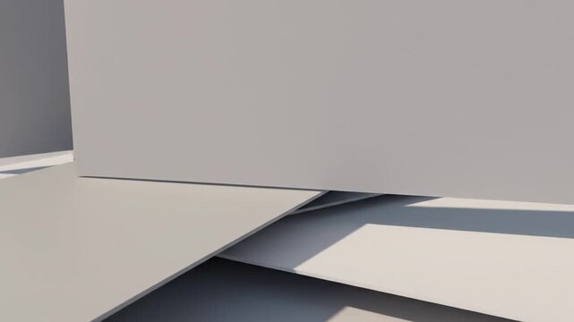 Stack of Paper Sheets with Shadows.