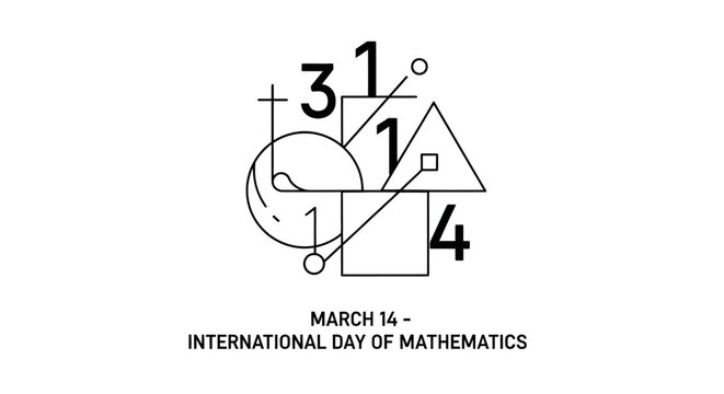 Mathematics symbols and shapes on International Day of Mathematics