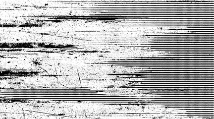 Black and White Grunge Stripes Texture Background Abstract Distressed Vertical and Horizontal Lines, Rough Urban Scratch Overlay, Vintage Monochrome Noise Pattern for Poster, Print, Wallpaper and Gray