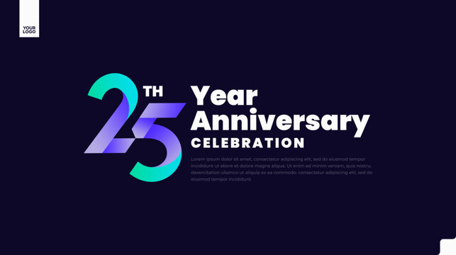 25th corporate anniversary event logo gradient