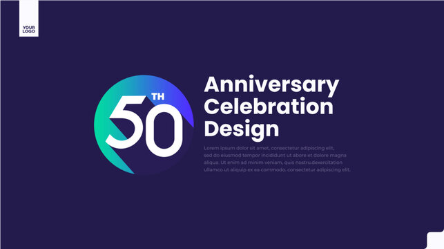 50th anniversary circle logo mark gradient