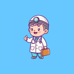 Cartoon Doctor Giving Thumbs Up